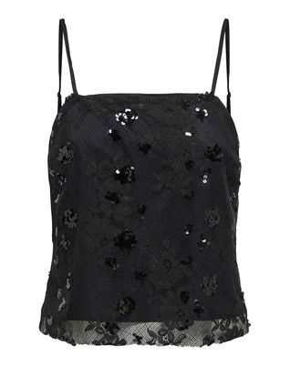ONLSinna Lace Singlet Top - Black